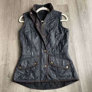Barbour Black Quilted Vest